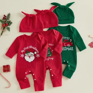 Infant Crew-Neck-Romper and Hat