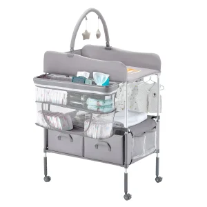Foldable Changing Tabe with 2 Fabric Drawers