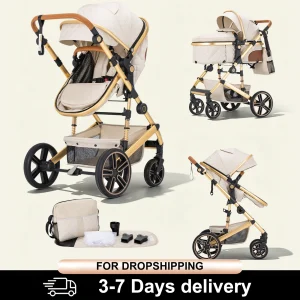 2 in 1 Baby Stroller Foldable Lightweight Carriage