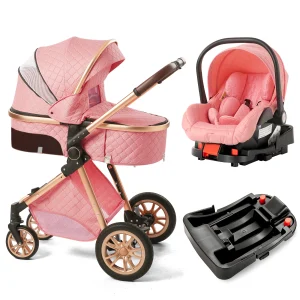 Premium 3-in-1 Baby Travel System: Reversible Seat Pram Stroller,