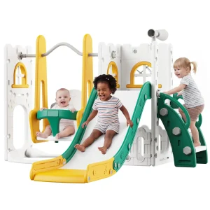 7 in 1 Toddler Slide And Swing Set