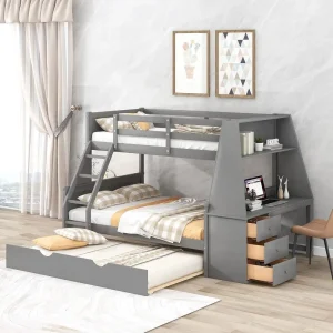 Bunk Beds with Trundle and Desk